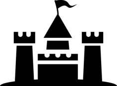 Medieval Castle Digital Sketch Svg Design, Free Vectors File